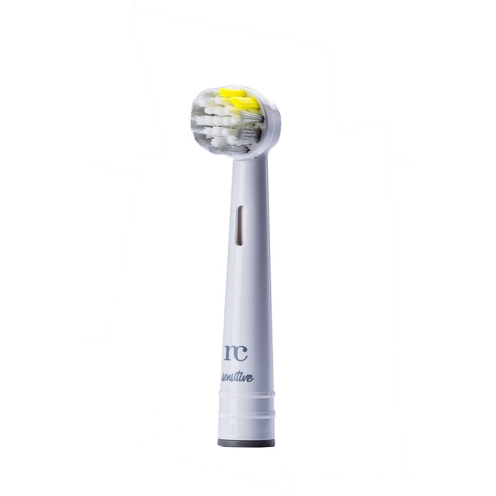 Capat / Rezerva universala periuta de dinti electrica rotativa, peri cu argint, NovaCare, galben, sensitive