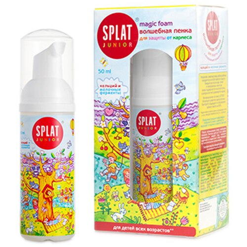 Spuma de gura magica Splat, Calciu si fermenti lactici, 50 ml