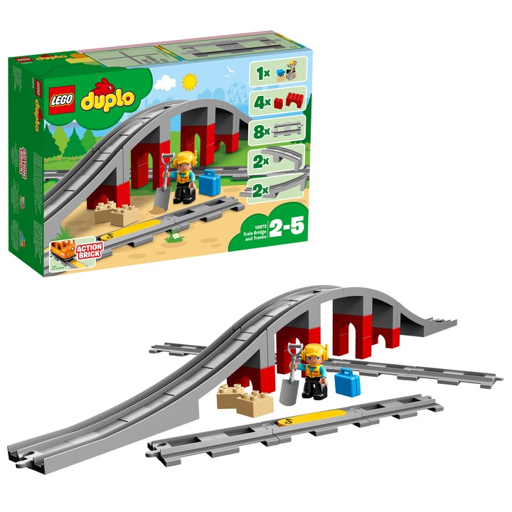 LEGO DUPLO Town 10872 Vasúti híd és sínek