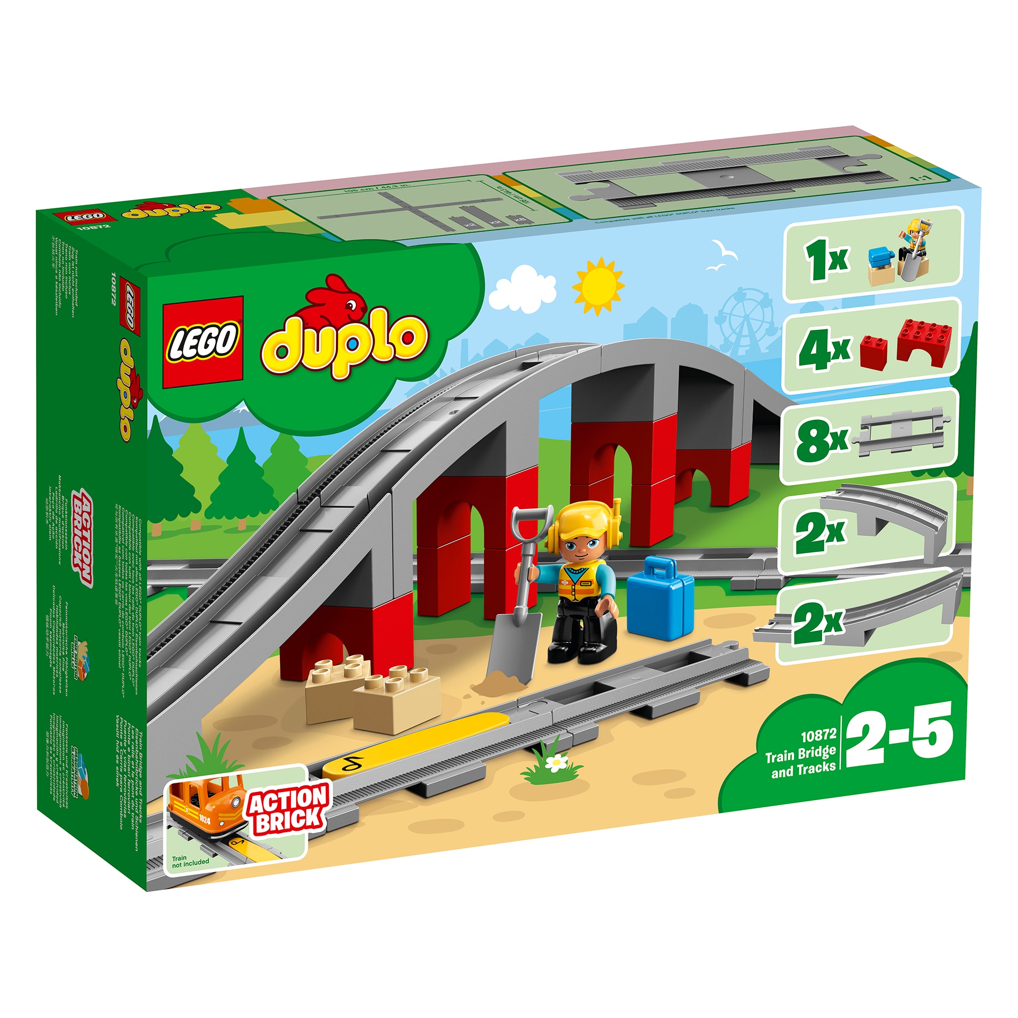 stride frequency Personally LEGO DUPLO - Pod si sine de cale ferata 10872, 26 piese - eMAG.ro