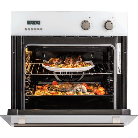 Cuptor incorporabil Dominox DO 86 M NT WH, Electric, 60 l, Clasa A, Sticla alba