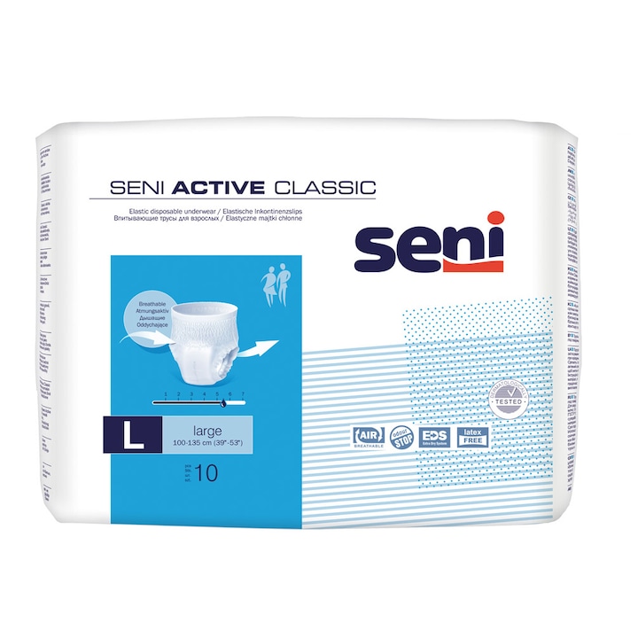 Еластични пелени за възрастни Seni Active Classic Large, 10 броя