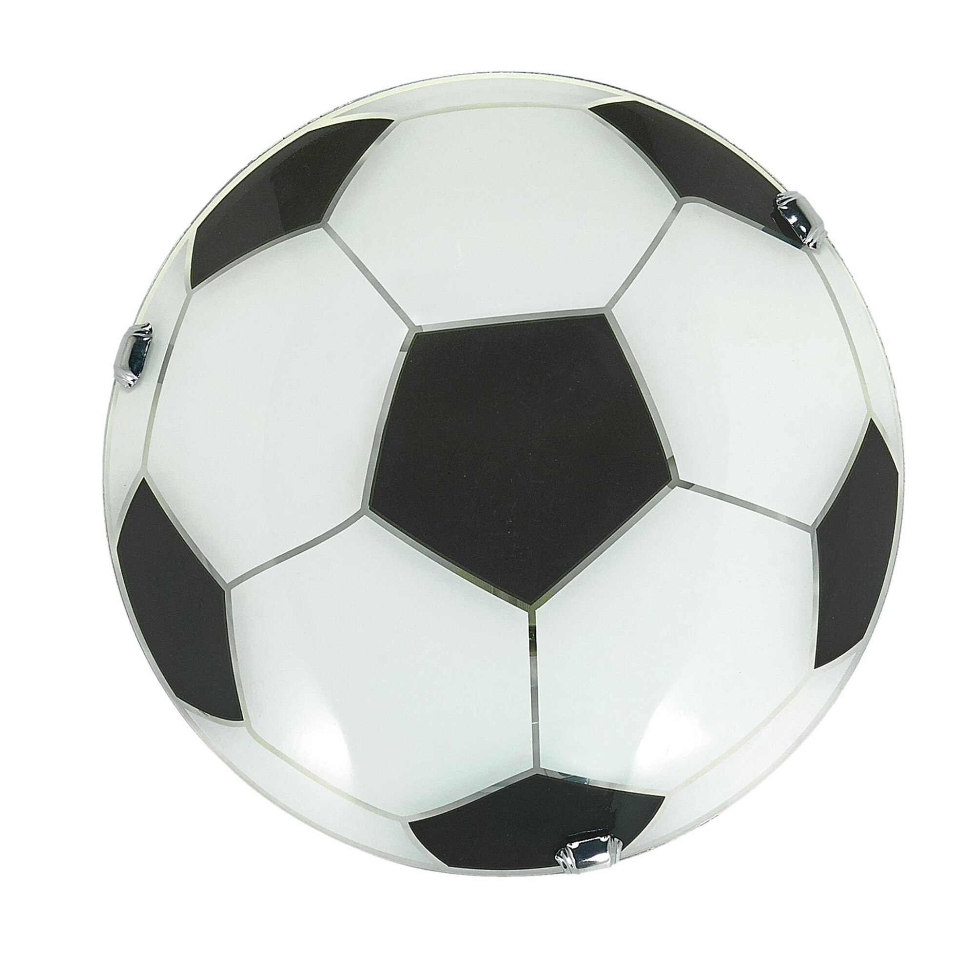 Plafoniera Soccer, Lampex, E27, 2×40W, Negru/Alb
