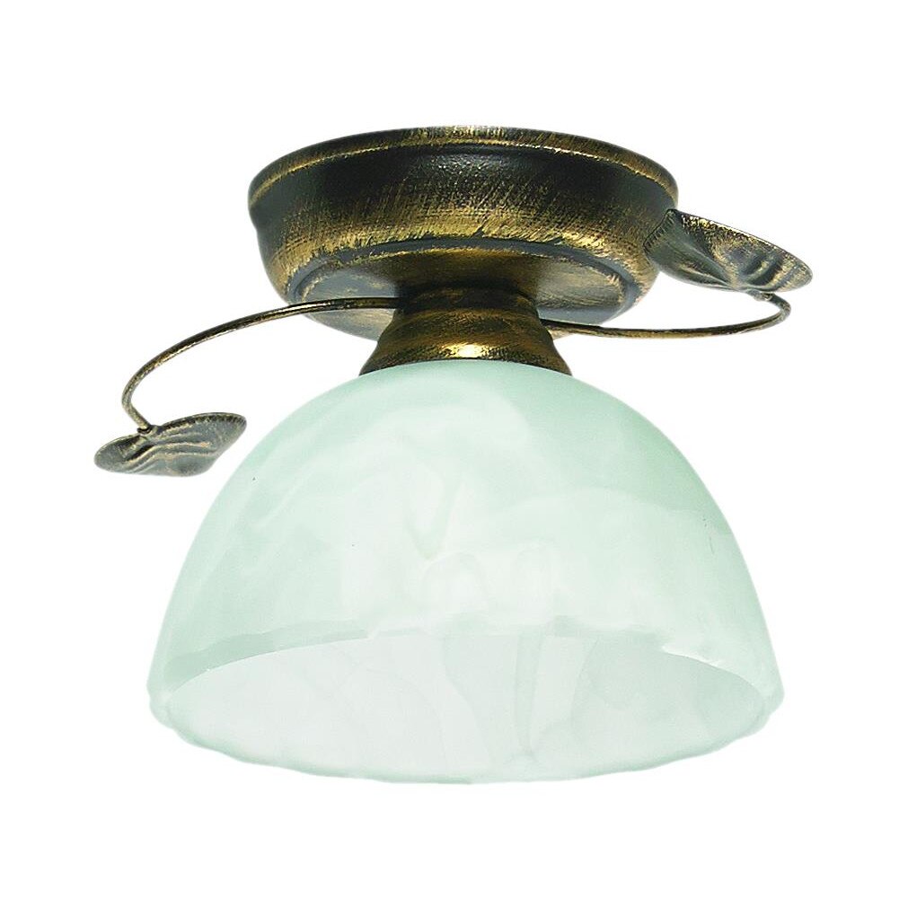 Lustra Lampex, E27, 1 x 60 W, Auriu / Alb