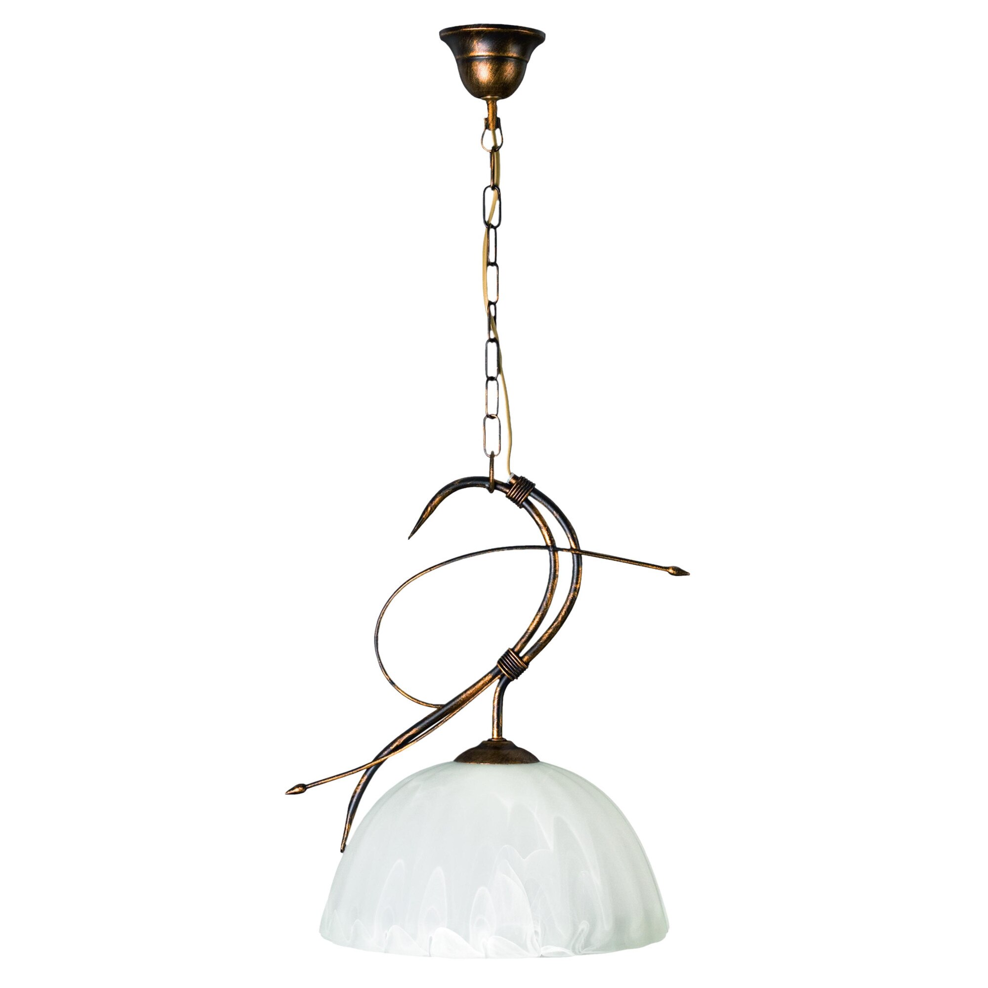 Pendul Lampex, E27, 1x60W, Maro/Alb