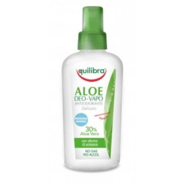 Deodorant Natural cu Pulverizator, Aloe Deo-Vapo, 30% Aloe Vera, Actiune blanda si Eficienta, Flacon 75 ml
