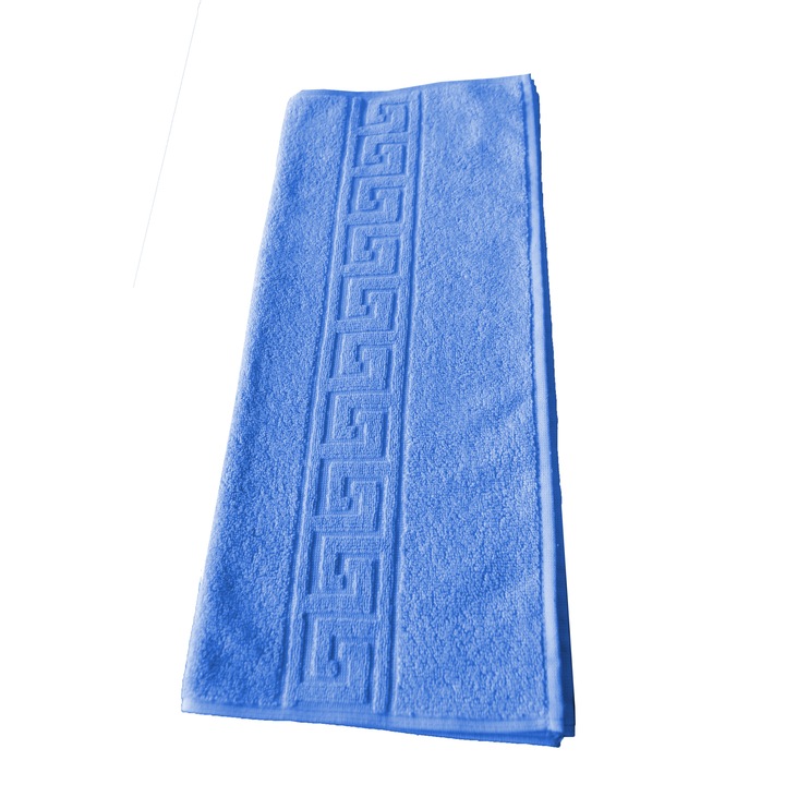 Хавлиена кърпа Bianca с гръцка шарка - синя - 50x90