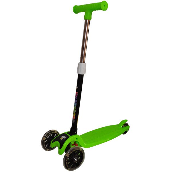 Trotineta cu 3 roti si LED-uri din plastic si metal , Robentoys