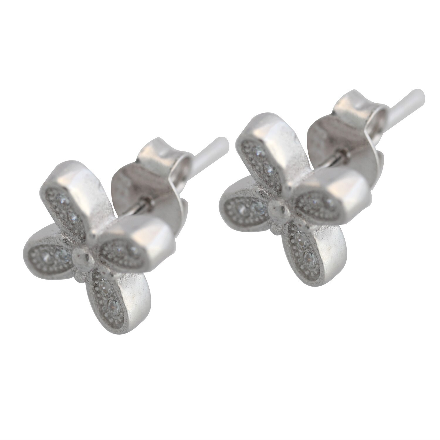 Cercei Fluture cu Zirconii, Argint 925