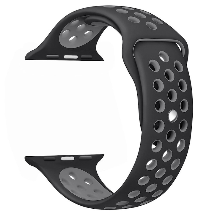 Cellect Apple Watch szilikon fekete/szürke okosóra szíj