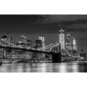 Tablou canvas Noaptea pe pod Brooklin, 105 x 70 cm Tablou canvas Noaptea pe pod Brooklin, 105 x 70 cm