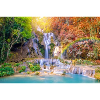 Fototapet de perete autoadeziv si lavabil Culori in cascada, 220 x 135 cm Fototapet de perete autoadeziv si lavabil Culori in cascada, 220 x 135 cm