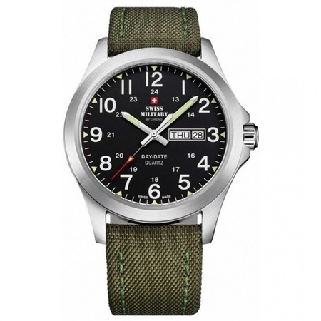 Orologio Uomo Swiss Military SMP36040.23: Cassa E Bracciale In Acciaio Inox, Quadrante Argento, 42mm, 5ATM