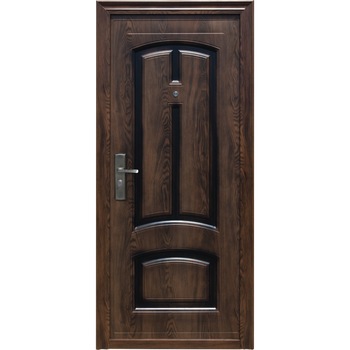 Usa metalica de exterior cu izolatie si vizor Novo Doors Y6001 ,deschidere dreapta, 1 yala, dimensiune 200X86 centimetri,tabla 0,5, balamale si clanta incluse, toc de 5 centimetri, pentru casa si apartament, Maron Usa metalica de exterior cu izolatie si vizor Novo Doors Y6001 ,deschidere dreapta, 1 yala, dimensiune 200X86 centimetri,tabla 0,5, balamale si clanta incluse, toc de 5 centimetri, pentru casa si apartament, Maron