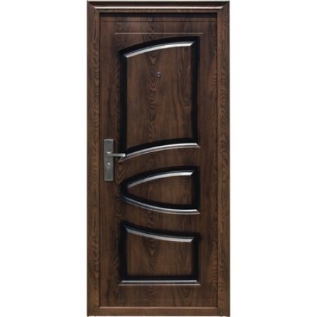 Usa Metalica De Exterior Cu Izolatie Si Vizor Novo Doors Y6002 Deschidere Dreapta 1 Yala Dimensiune 200x86 Centimetri Tabla 0 5 Balamale Si Clanta Incluse Toc De 5 Centimetri Pentru Casa Si Apartament Maron
