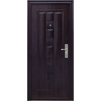 Usa metalica de exterior cu izolatie si vizor Novo Doors Y137-1 ,deschidere stanga, 1 yala, dimensiune 200X86 centimetri,tabla 0,5, balamale si clanta incluse, toc de 5 centimetri, pentru casa si apartament, Maron Usa metalica de exterior cu izolatie si vizor Novo Doors Y137-1 ,deschidere stanga, 1 yala, dimensiune 200X86 centimetri,tabla 0,5, balamale si clanta incluse, toc de 5 centimetri, pentru casa si apartament, Maron