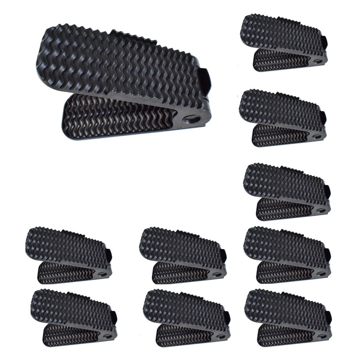 Set 10x Organizator pantofi Zenai, de 2 ori mai gros si Solid, REGLABIL 4X, dublarea spatiului depozitare, suport pantofi Negru