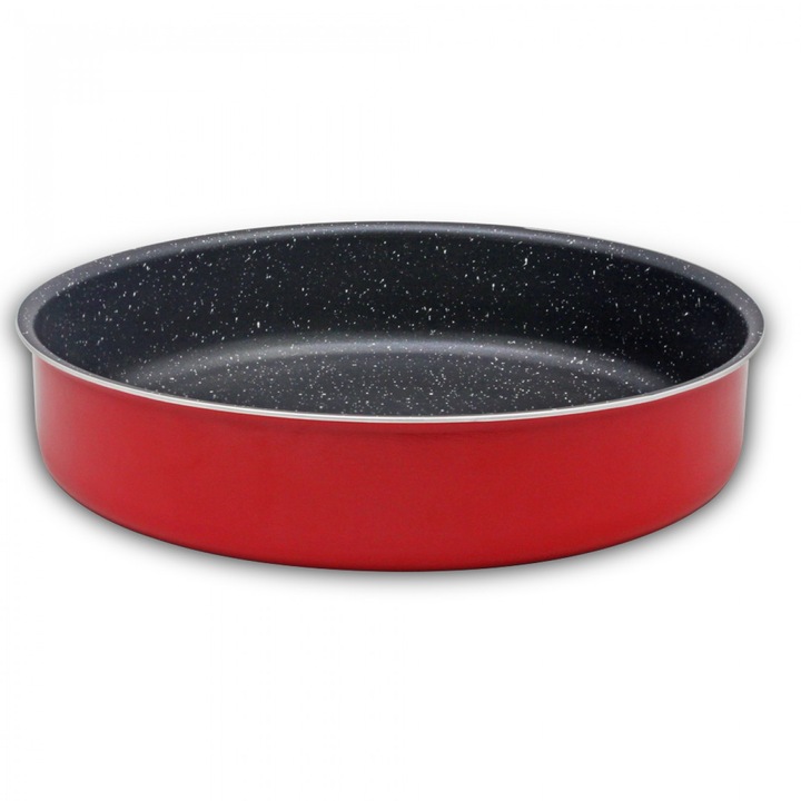 Tava copt SAPIR SP 1222 P32, 32 cm, Invelis neaderent, Rosu