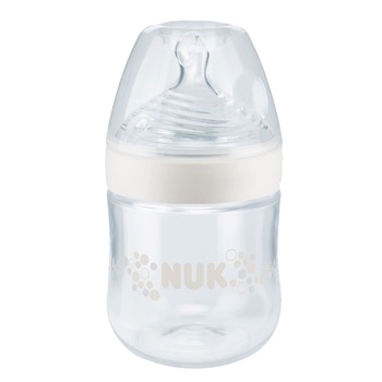 Biberon PP Nuk Nature Sense 150 ml, 0-6 luni, tetina silicon marime 1S Biberon PP Nuk Nature Sense 150 ml, 0-6 luni, tetina silicon marime 1S