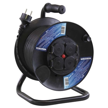 Prelungitor tambur 4 cai 25metri 3x1.5mm cablu super flexibil Prelungitor tambur 4 cai 25metri 3x1.5mm cablu super flexibil