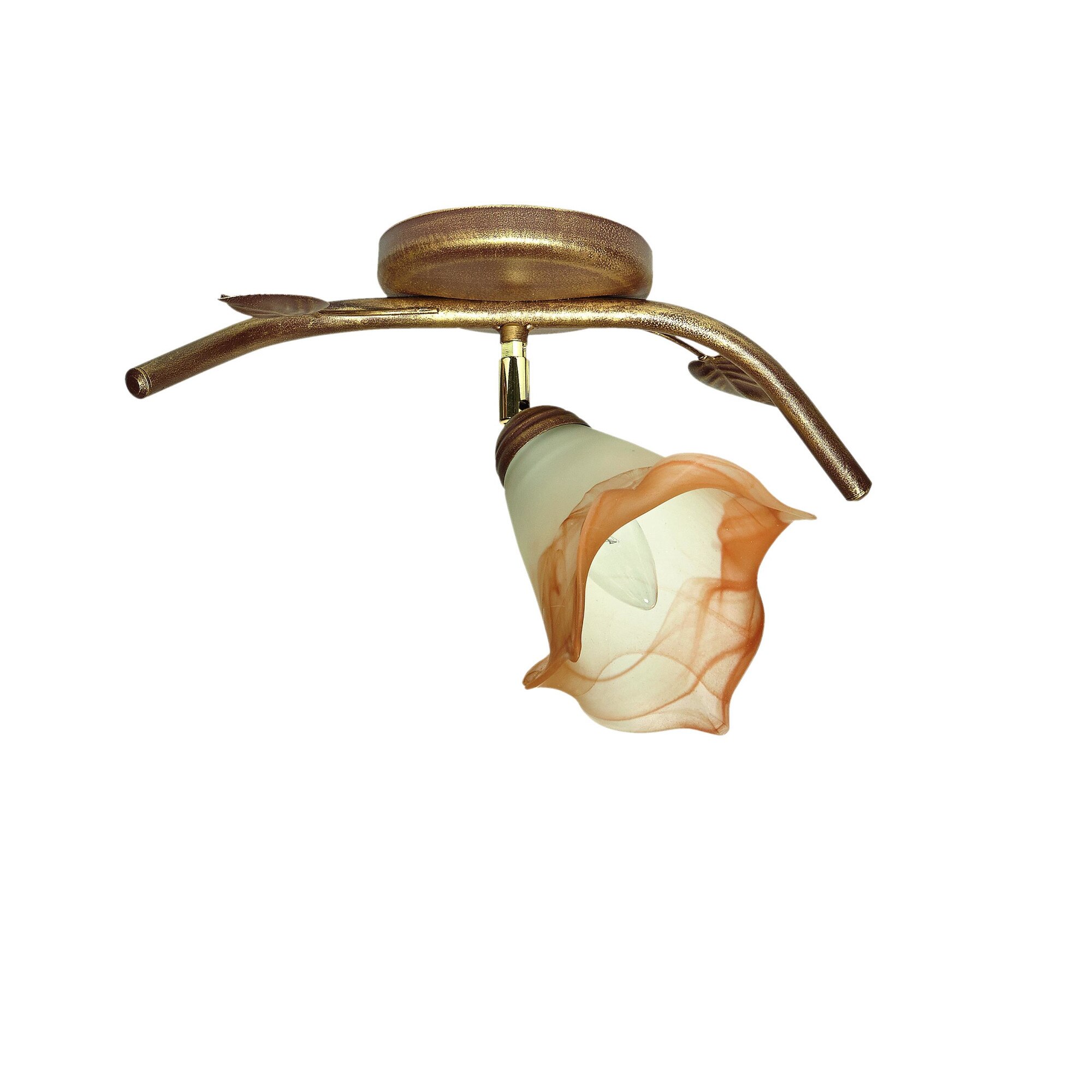 Lustra Ringo Lampex, E27, 1 × 60W, Auriu/Bej