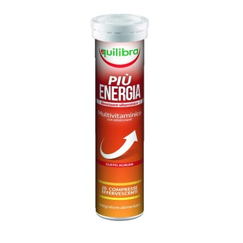 Supliment alimentar, Pentru cresterea vitalitatii si energiei, PIU ENERGIA, 20 Tablete efervescente, 90 g Supliment alimentar, Pentru cresterea vitalitatii si energiei, PIU ENERGIA, 20 Tablete efervescente, 90 g