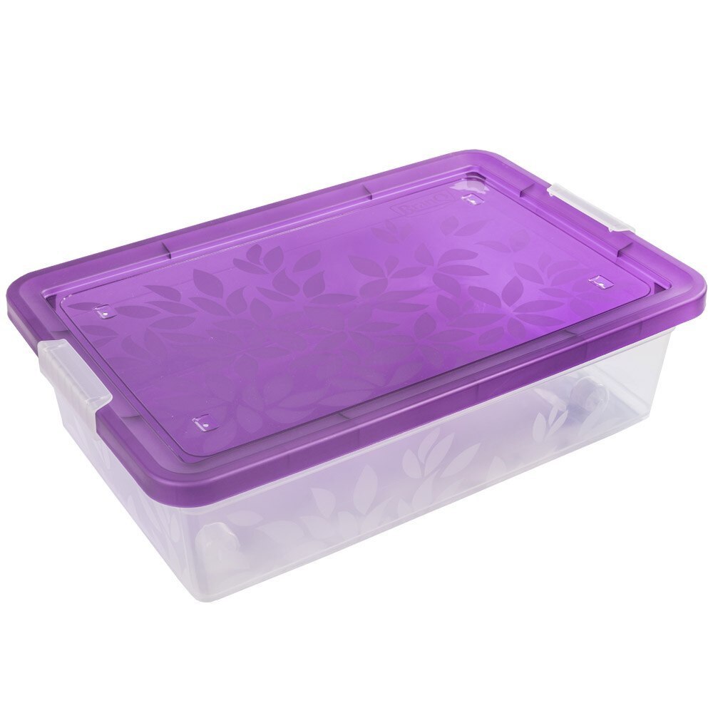 Container depozitare BRANQ, 26L, Transparent/Mov