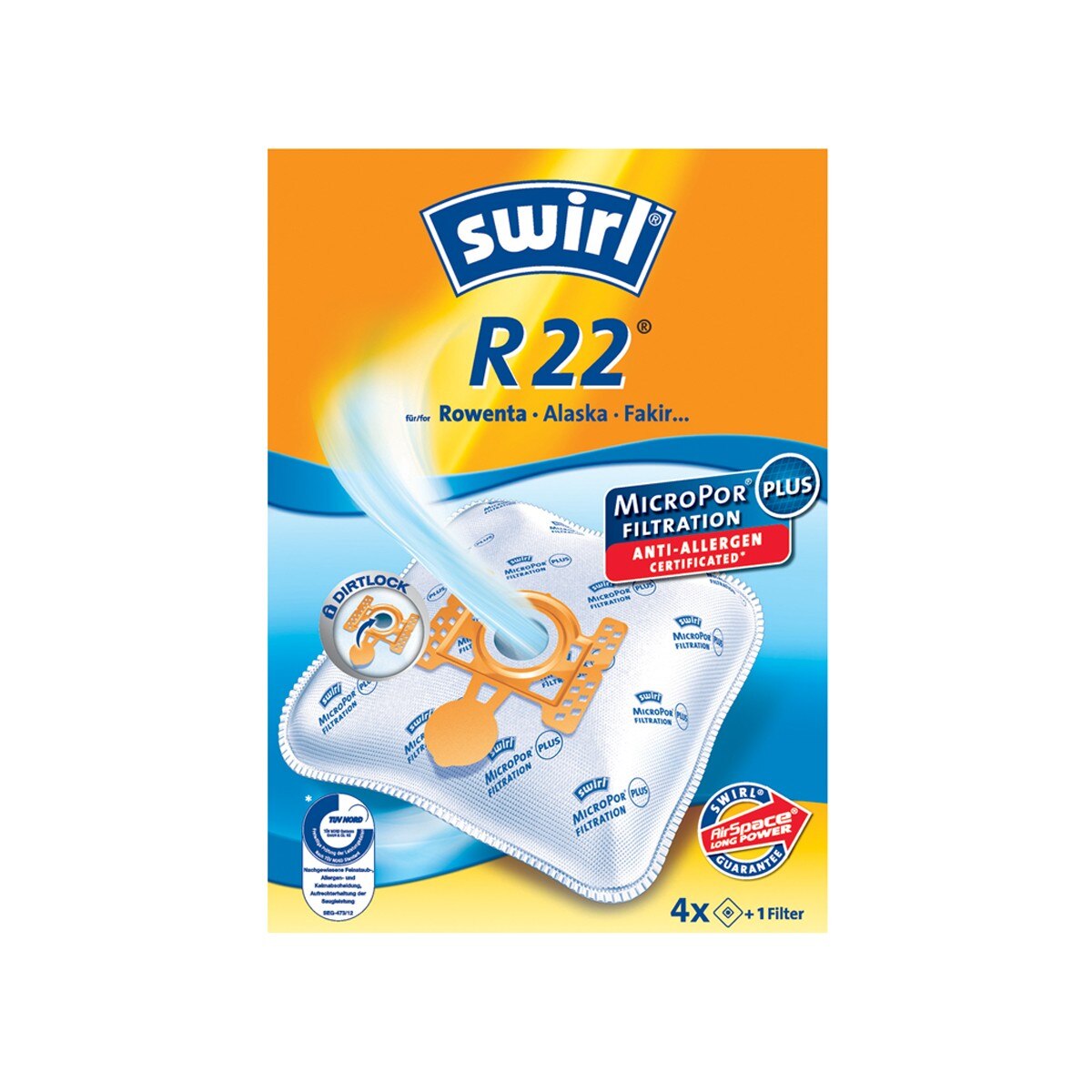 Set 4 Saci aspirator Swirl R 22 (F89) MP AirSpace