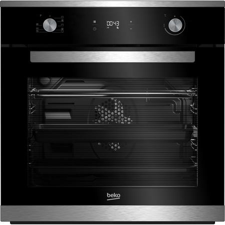 Cuptor incorporabil Beko BIM25300XP, Electric, Grill, Timer, Autocuratare pirolitica, 71 l, Clasa A, Negru