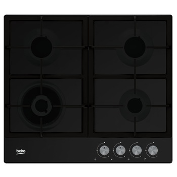 Plita incorporabila Beko HIAW64225SB, Gaz, 4 arzatoare, Gratar de fonta, Negru Plita incorporabila Beko HIAW64225SB, Gaz, 4 arzatoare, Gratar de fonta, Negru
