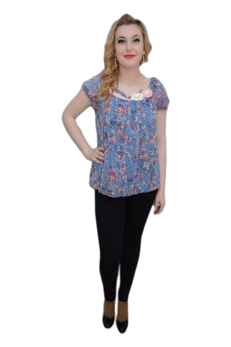 Bluza lejera, culoare albastra, D&J Exclusive, Albastru