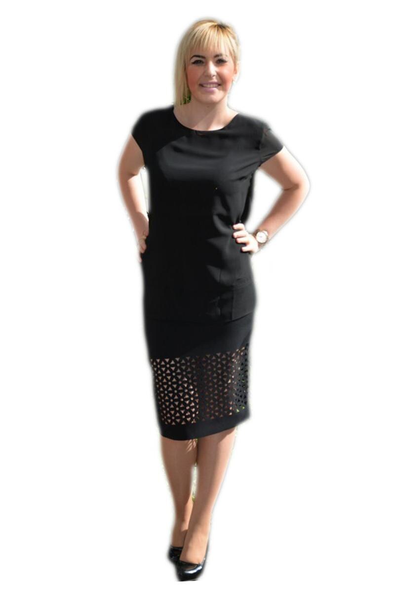 Bluza de vara, culoare neagra, D&J Exclusive, Negru