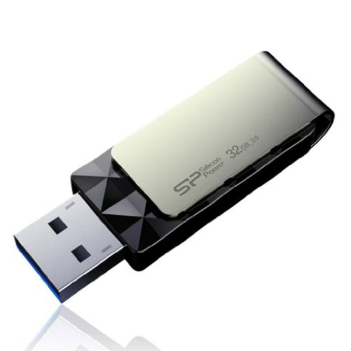32GB USB Flash Drive, Silicon Power Blaze B30, USB 3.0, черна