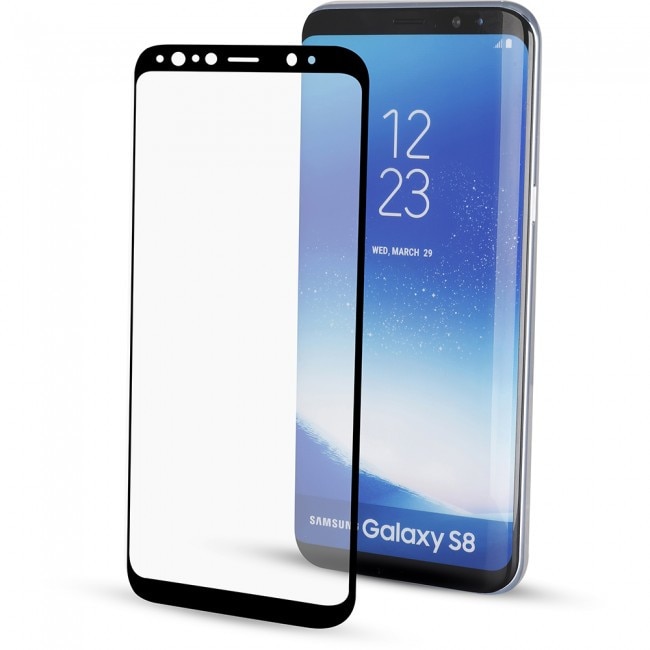 Folie de protectie curbata, Sticla, 3D, Samsung Galaxy S8 BK ( G950F ), Neagra