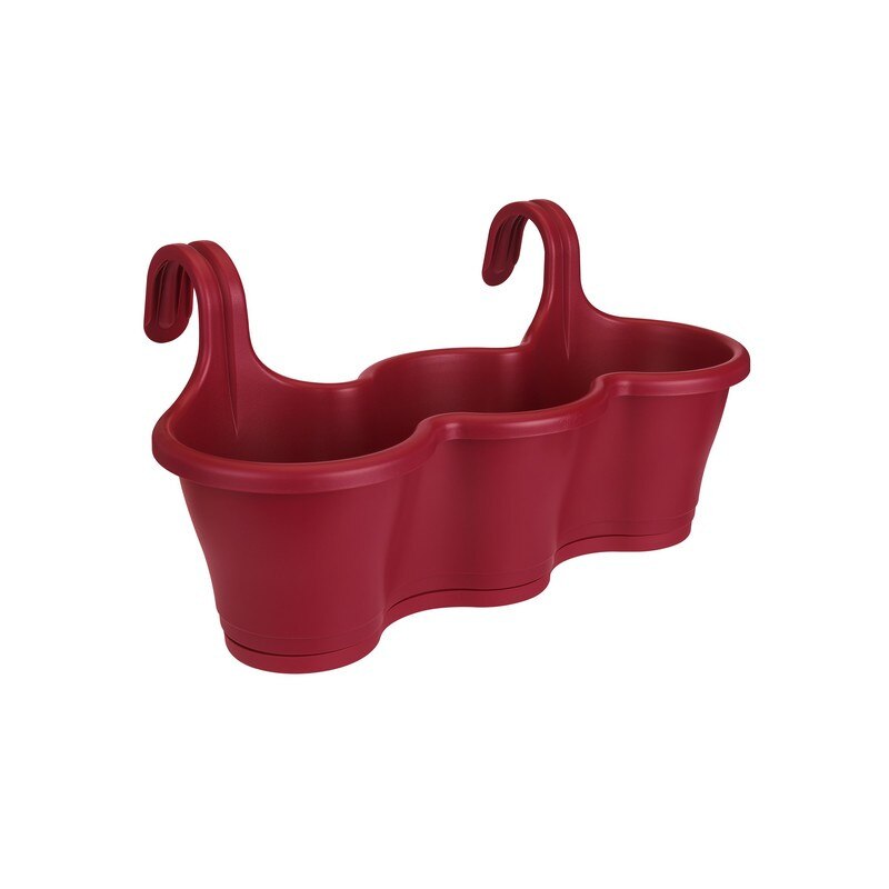 Jardiniera pentru balustrada Corsica Easy Hanger Trio rosu