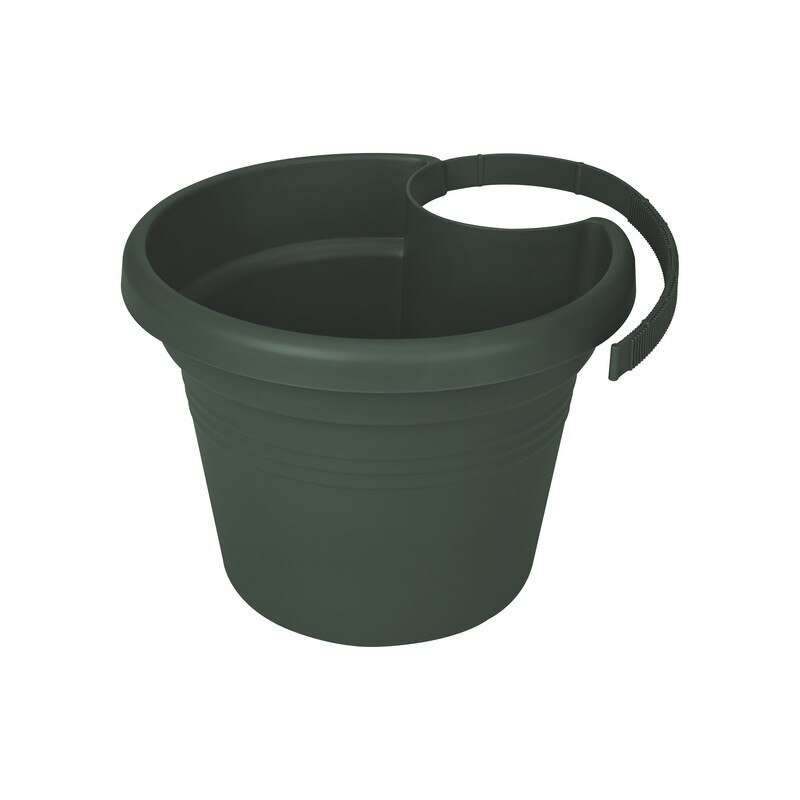 Ghiveci de burlan Elho Green Basics Drainpipe Clicker verde inchis