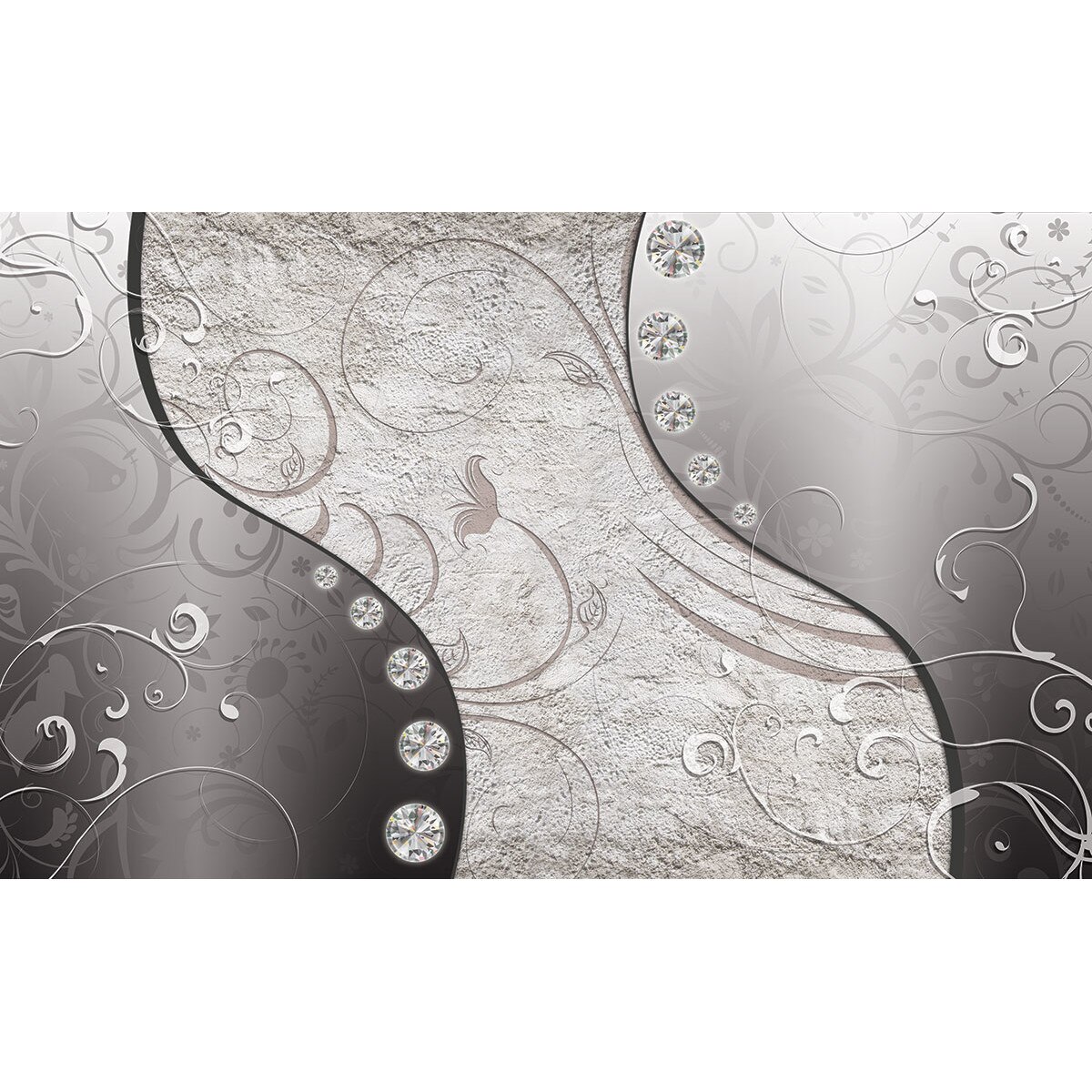 Fototapet DEGRETS 83899 Diamant gri 3D 184x254cm