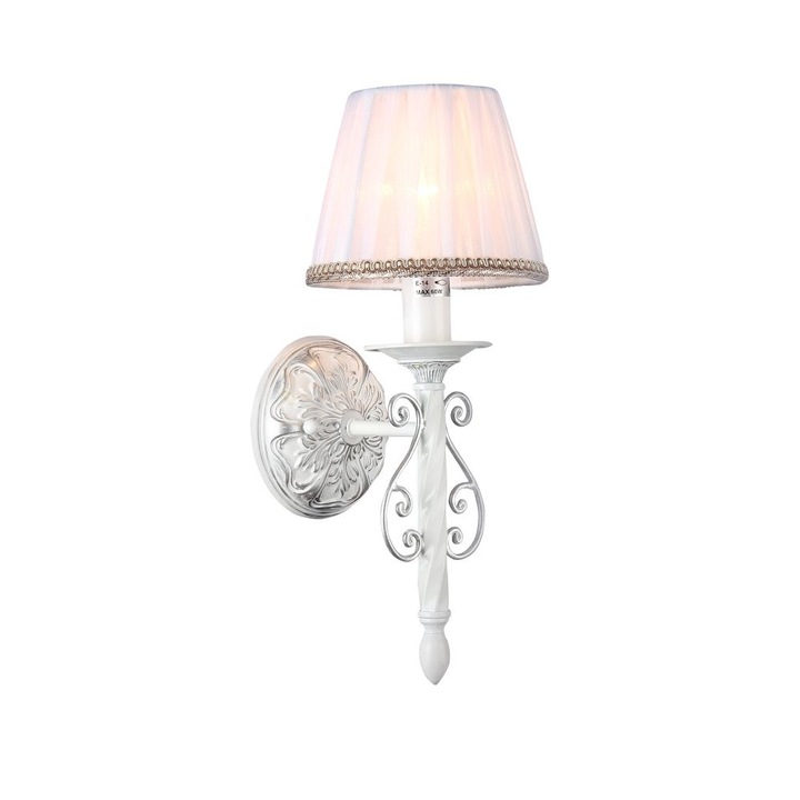 Maytoni Classic Sunrise hófehér fali lámpa, 1 X 40W E14