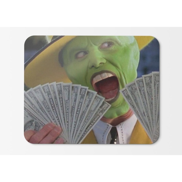Egérpad Filmek Money S A maszk Jim Carrey - 21,5 x 27 x 0,3 cm