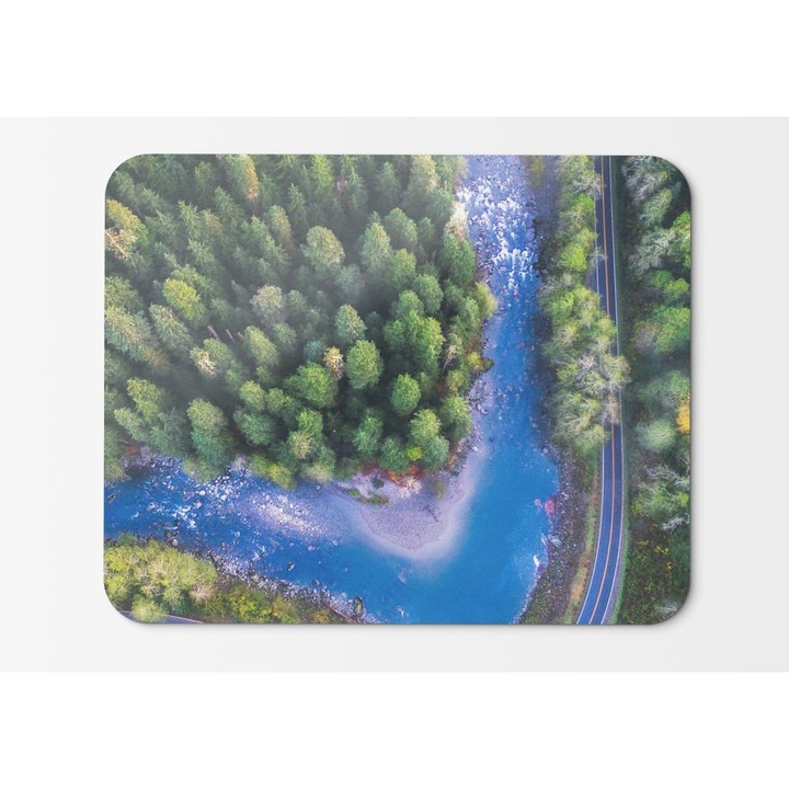 Mouse Pad Mountain Loop Highway Légifelvétel Drone Photo K - 21,5 x 27 x 0,3 cm