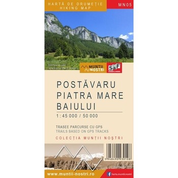 Harta de drumetie- Muntii Postavaru, Piatra Mare, Baiului Harta de drumetie- Muntii Postavaru, Piatra Mare, Baiului