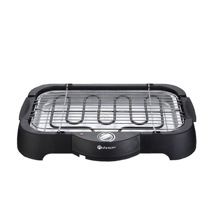 Gratar electric Rohnson R256, 2000 W, 250 grade C, 2 trepte, Negru