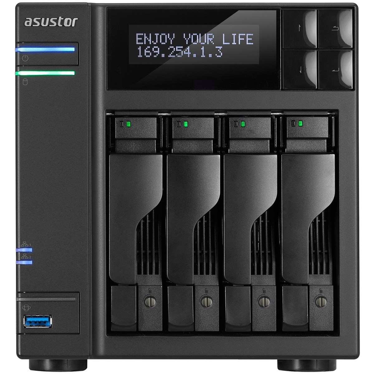 Network Attached Storage Asustor AS7004T, Procesor Intel® Core™ Dual-Core i3 3.50GHz, 2GB DDR3, 4-bay, USB 3.0 & SATA, 2 x GbE, Tower