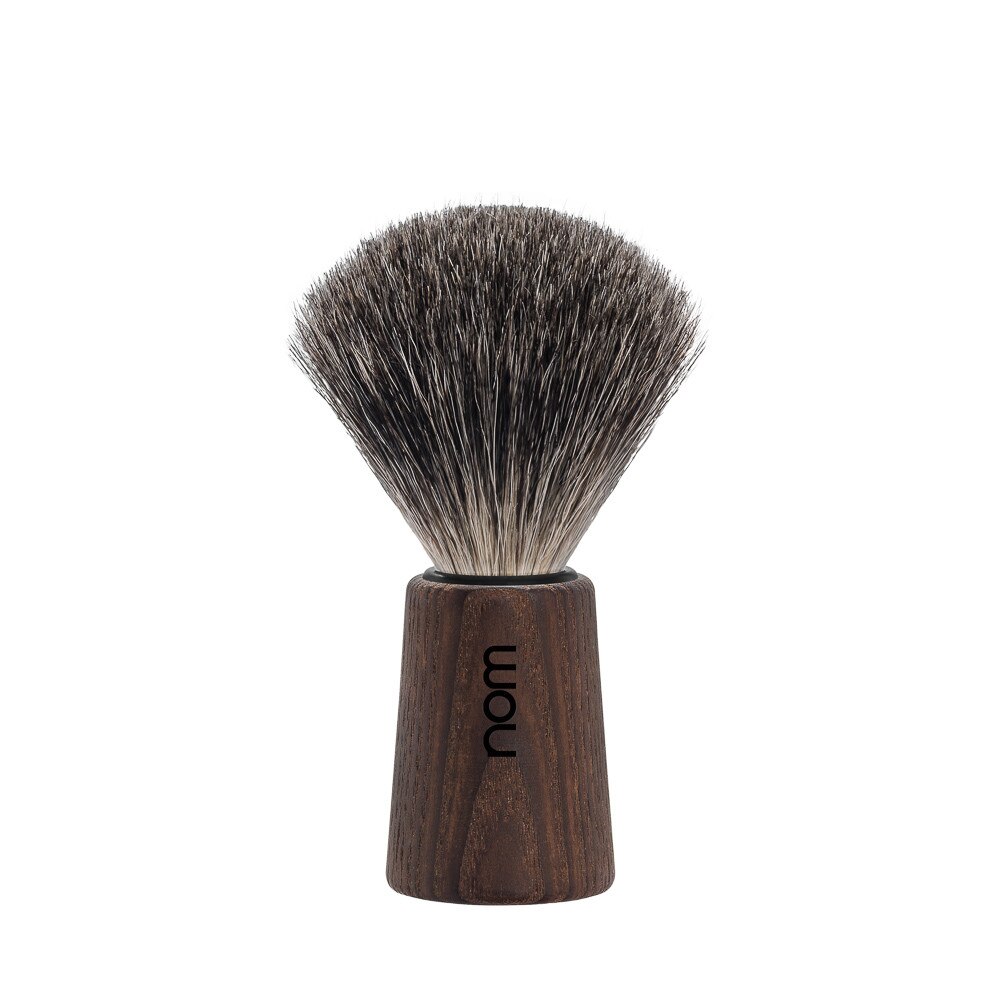 Pamatuf Pure Badger cu par de bursuc cu maner din lemn de frasin Theo 81 Dark Ash