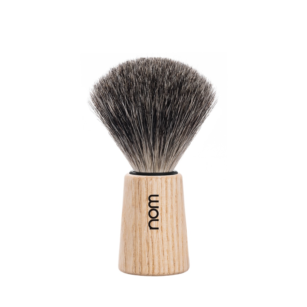 Pamatuf Pure Badger cu par de bursuc cu maner din lemn de frasin Theo 81 Pure Ash