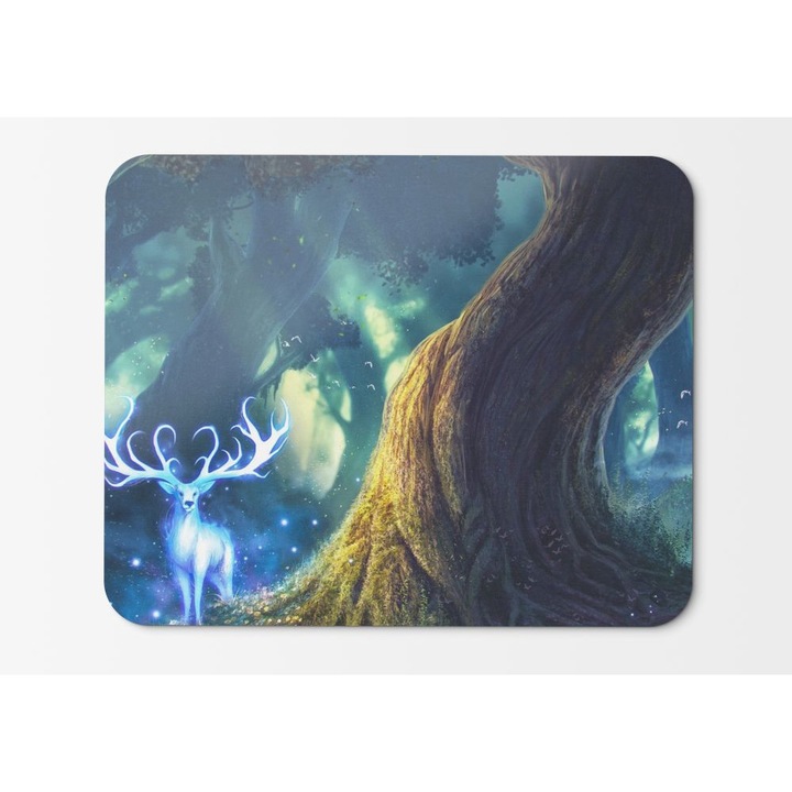 Mouse Pad Magic Forest Fairies Deer Hd K - 21,5 x 27 x 0,3 cm