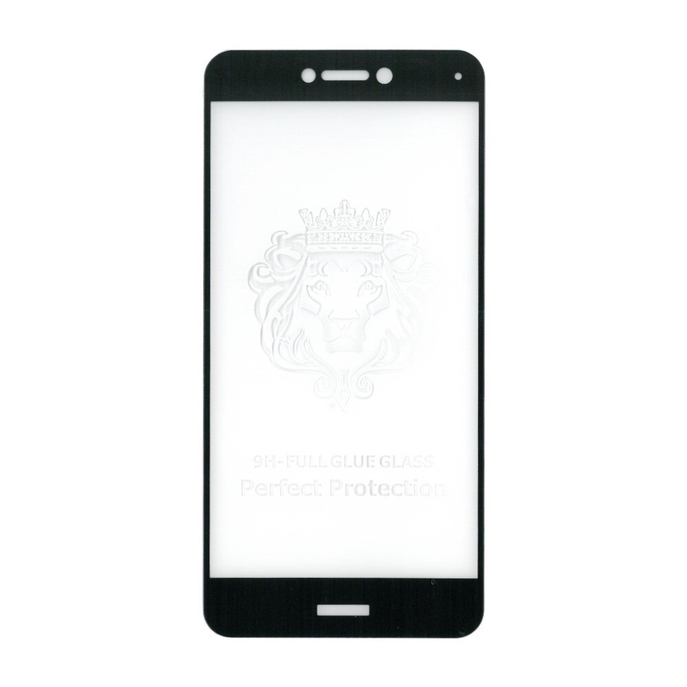 Folie sticla full size cu adeziv pe toata suprafata, EuroCELL, pentru Huawei P8 Lite 2017, negru