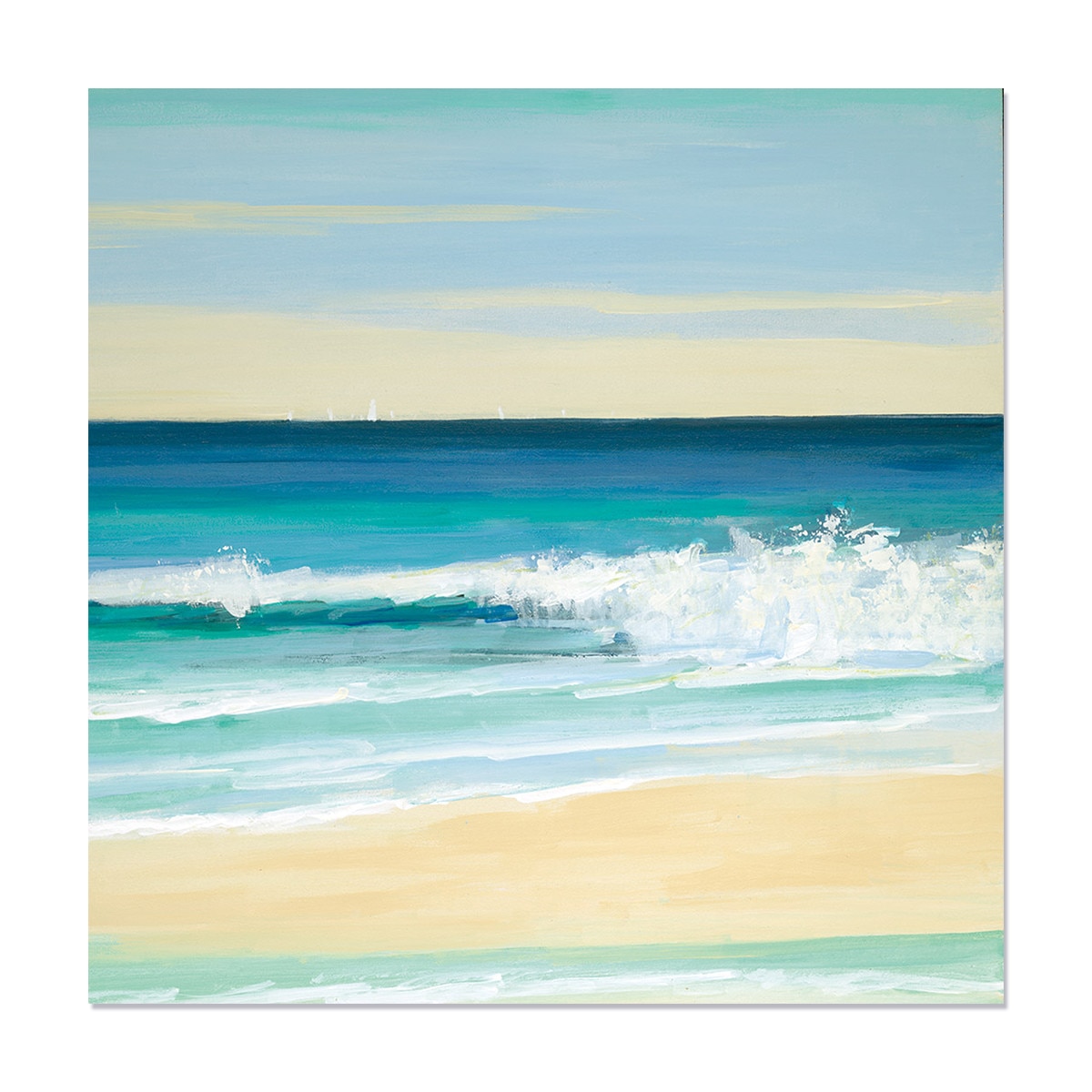 Tablou Canvas - Mare, Plaja, Valuri, Soare, 50 x 50 cm