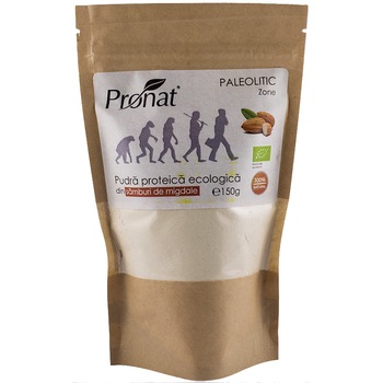 Pudra proteica bio din samburi de migdale, Pronat 150g Pudra proteica bio din samburi de migdale, Pronat 150g
