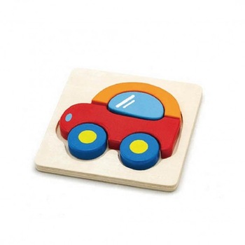 Masina-puzzle inaltat, Puzzle din lemn, 18 luni + Masina-puzzle inaltat, Puzzle din lemn, 18 luni +